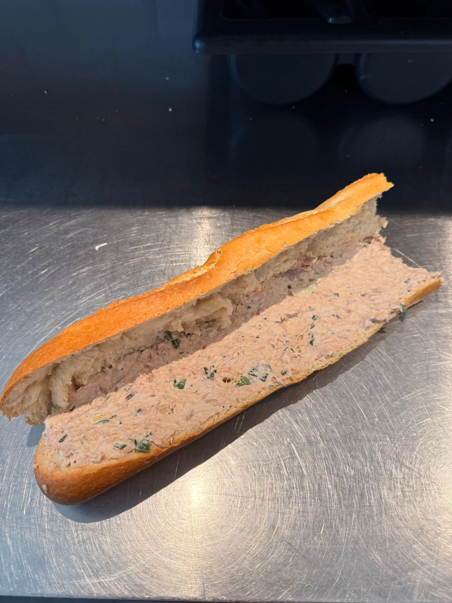 Thon mayo (Normal (1/2 baguette), Baguette blanche, Sans crudités)