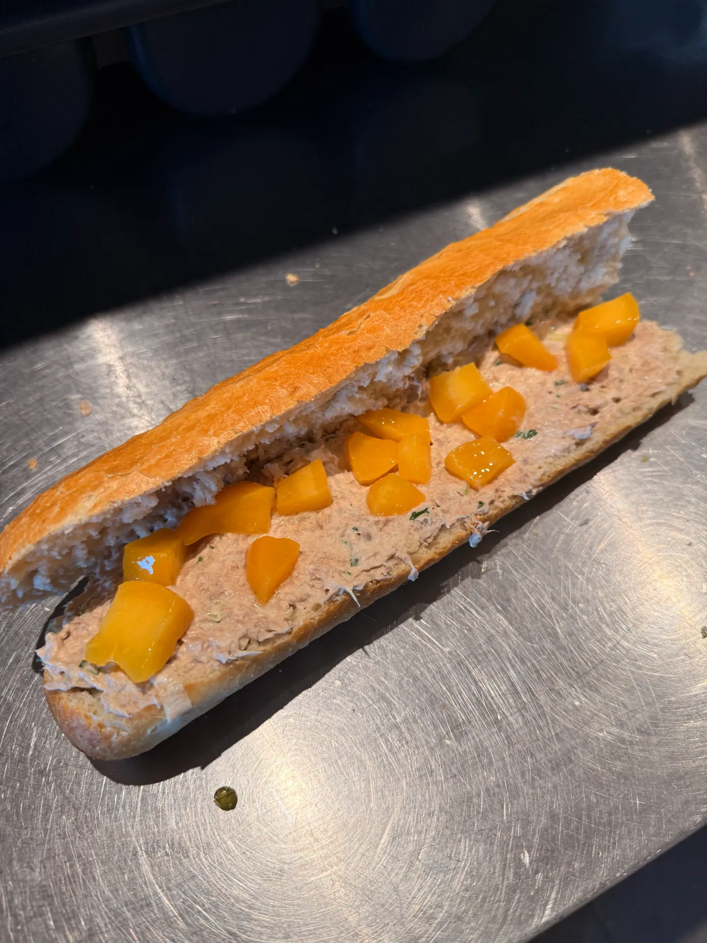 Thon pêche (Normal (1/2 baguette), Baguette blanche, Sans crudités)